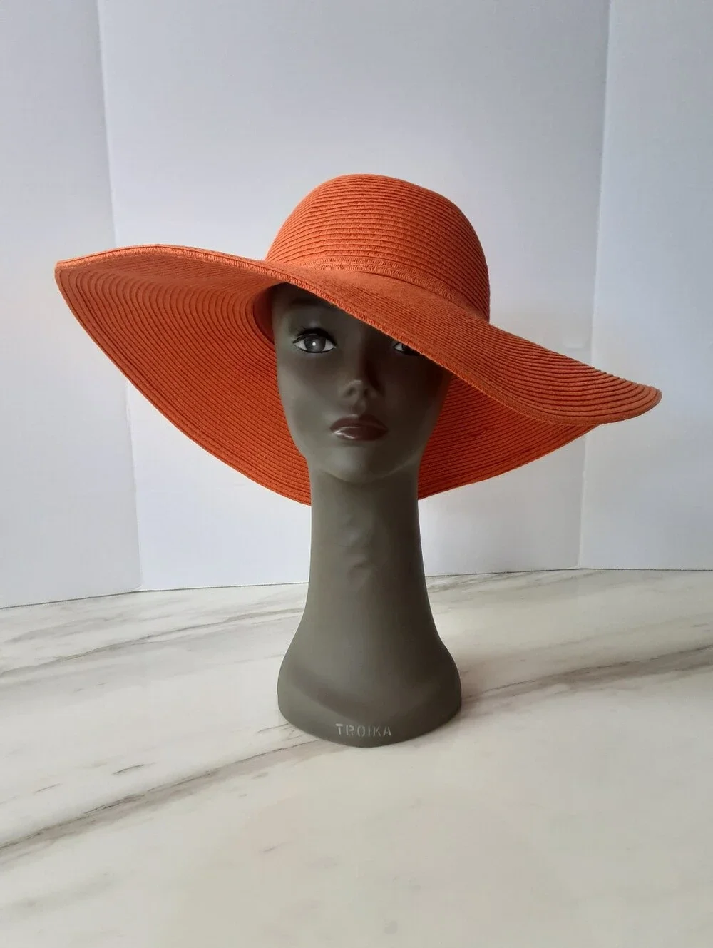 SUN 'N' SAND Floppy Wide-Brim Orange UPF 50+ Protection Sun Hat NWOT